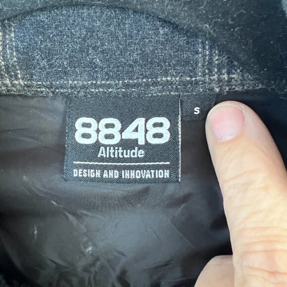 8848 Altitude Telluride Wool Over Plaid Overshirt Chore Jacket Barn Coat Size S - Picture 5 of 12